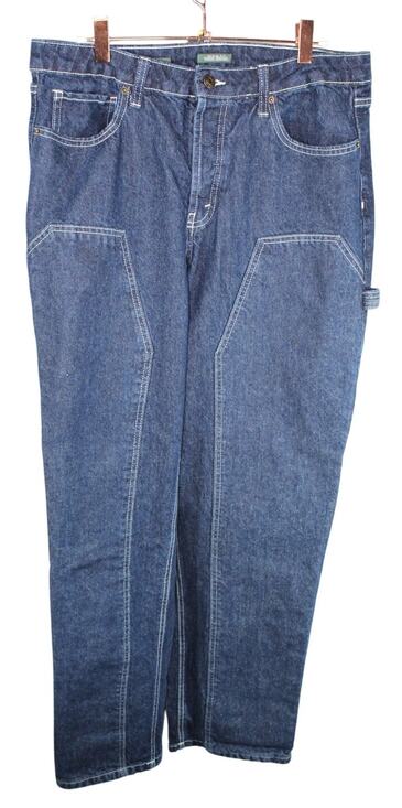 wild fable Denim - Wild Fable High Rise Straight Carpenter Coffin Dark Denim Jeans Whimsy Goth 12